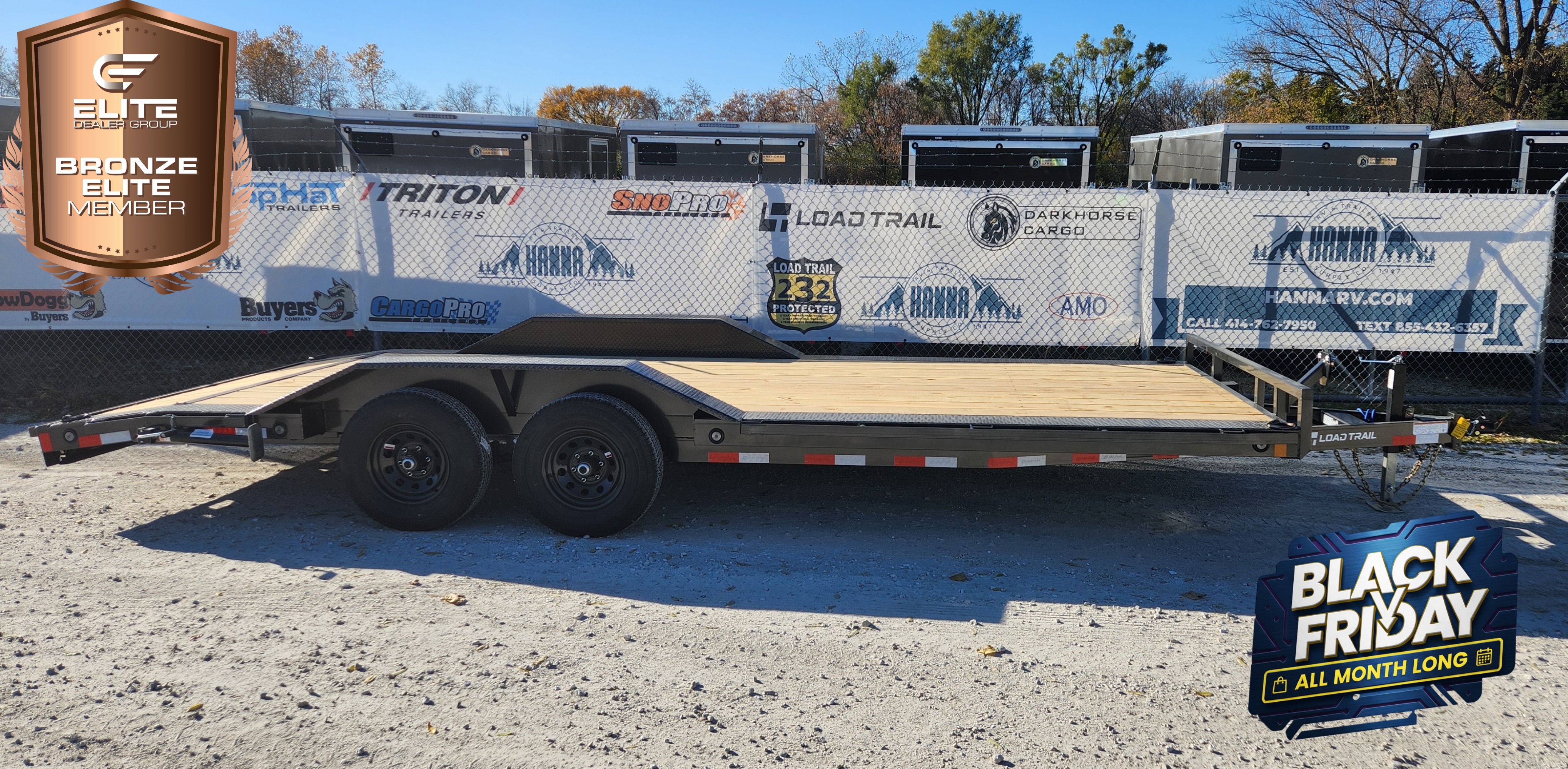 Load Trail 102 X 20 Tandem Axle 10,000 Lb Steel Car Hauler / Equipment Trailer with 2" Rub Rails